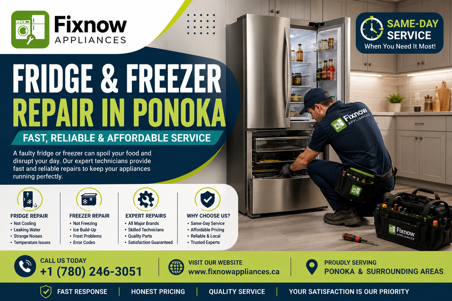 Fridge & Freezer Repair in Ponoka | Fast & Reliable Service